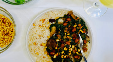 Vegan stew with spinach