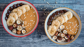 Oatmeal with peanut butter and bananas